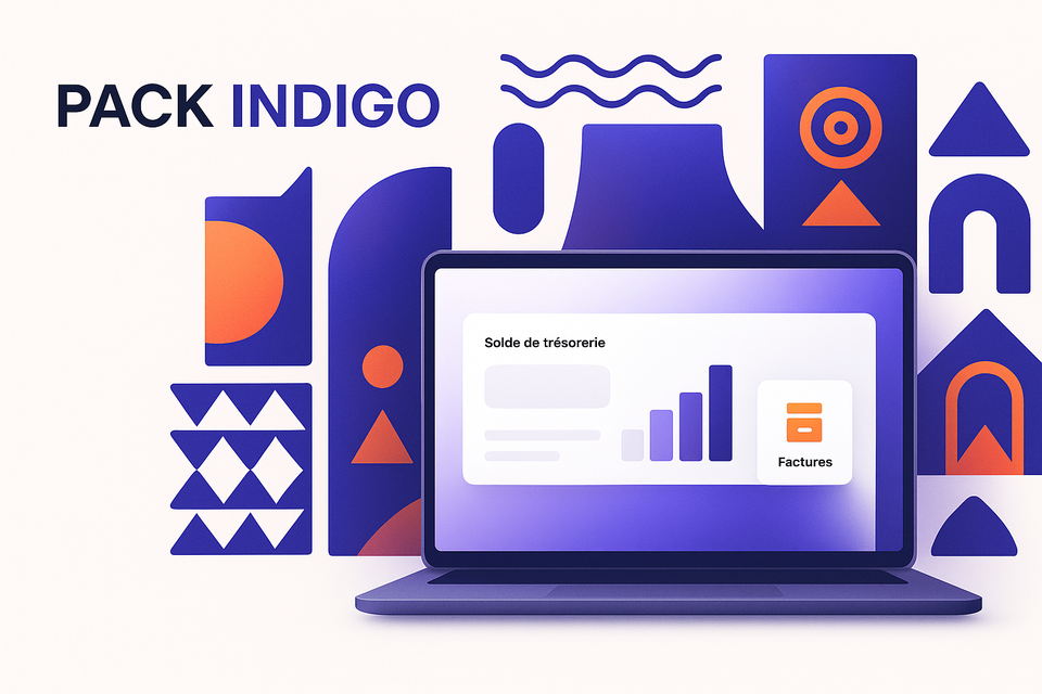 Tableau de bord Pack Indigo — trésorerie et facturation